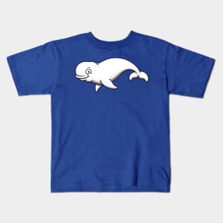 Cute White Whale Kids T-Shirt